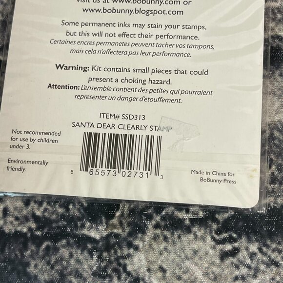 BoBunny SANTA DEAR Clear Stamp #SSD313 Holiday Santa - Picture 7 of 7